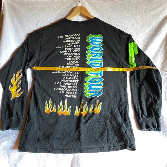 Billie Eilish/Lash Music "World Tour 2019"Long Sleeved Tee-shirt Unisex L Black - Picture 3 of 4